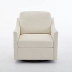 Cream White Modern 30.3 Accent Chair with USB