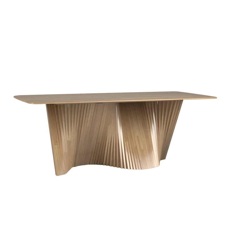 Norvik Wave Base Wood Dining Table