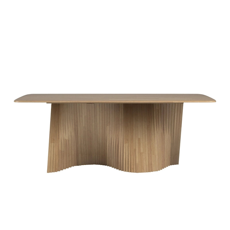 Norvik Wave Base Wood Dining Table