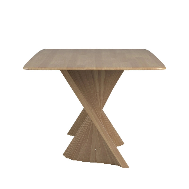 Norvik Wave Base Wood Dining Table