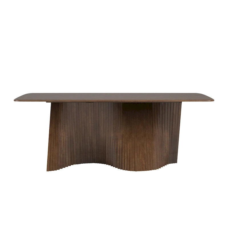 Norvik Wave Base Wood Dining Table