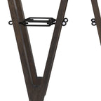 Clear Glass Reclaimed Wood Console Table with Abstract Base - 46 L x 18 W x 29.5 H