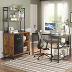 27.6 Wide Drawer File Cabinet, Wood Filing Cabinet With Charging Station and Locks