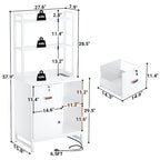 27.6 Wide Drawer File Cabinet, Wood Filing Cabinet With Charging Station and Locks