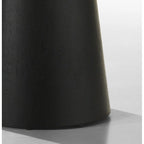 Grantham Black 22W Round End Table with Pedestal Base