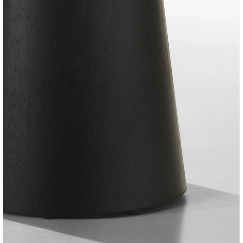 Grantham Black 22W Round End Table with Pedestal Base