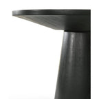 Grantham Black 22W Round End Table with Pedestal Base