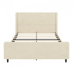 Sturdy and Comfortable Upholstered Bed Frame with Stylish Headboard