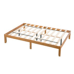 Queen Size Wooden Platform Bed with Strong Wood Slat Support for Bedroom