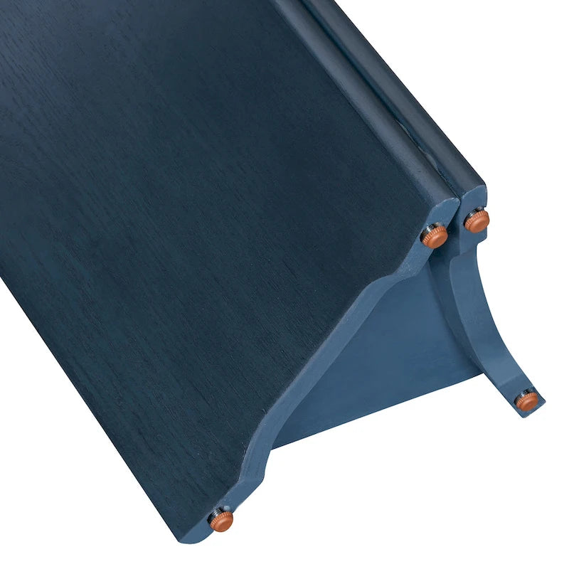 53.9 Console Table with Faux Marble Top & Wood Base