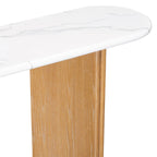 53.9 Console Table with Faux Marble Top & Wood Base