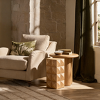 23.62Height Three-dimensional Embossed Pattern Design Retro Coffee Table Retro Furniture