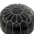 Leather Bohemian Pouf