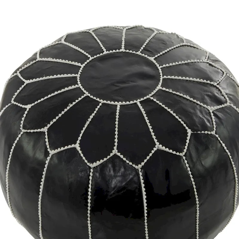 Leather Bohemian Pouf
