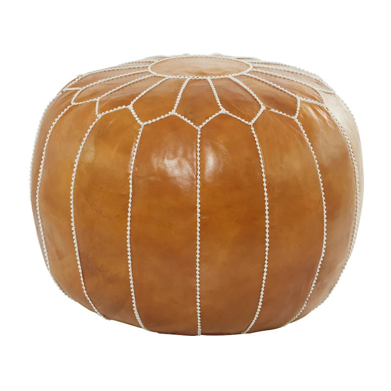 Leather Bohemian Pouf