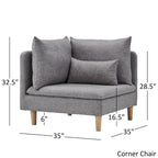 Malina Modular Mid-Century Corner Chair