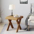 Esmeralda Farmhouse Acacia Wood Side Table by Christopher Knight Home