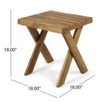 Esmeralda Farmhouse Acacia Wood Side Table