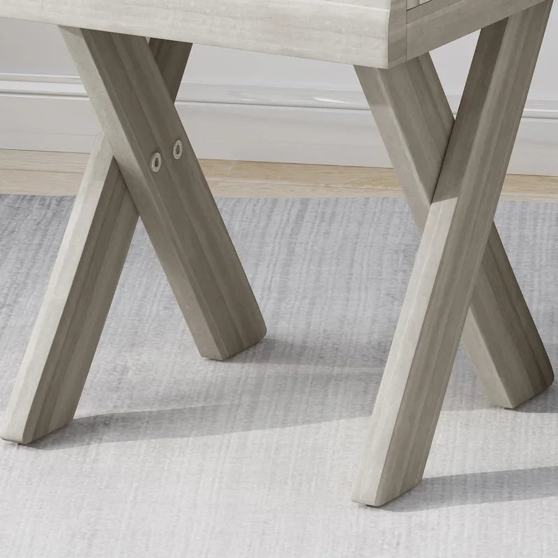 Esmeralda Farmhouse Acacia Wood Side Table