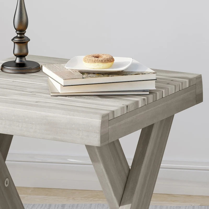 Esmeralda Farmhouse Acacia Wood Side Table