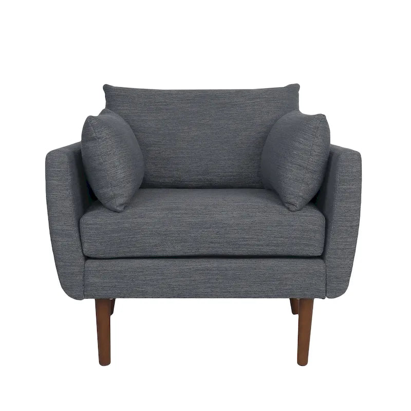 Gould Upholstered Club Chair with Accent Pillows