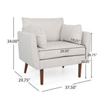 Gould Upholstered Club Chair with Accent Pillows