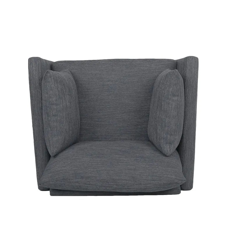 Gould Upholstered Club Chair with Accent Pillows