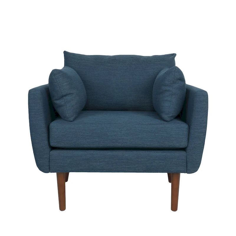 Gould Upholstered Club Chair with Accent Pillows