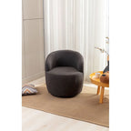 Teddy Fabric Swivel Accent Armchair Barrel Chair