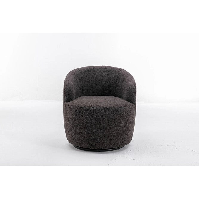 Teddy Fabric Swivel Accent Armchair Barrel Chair