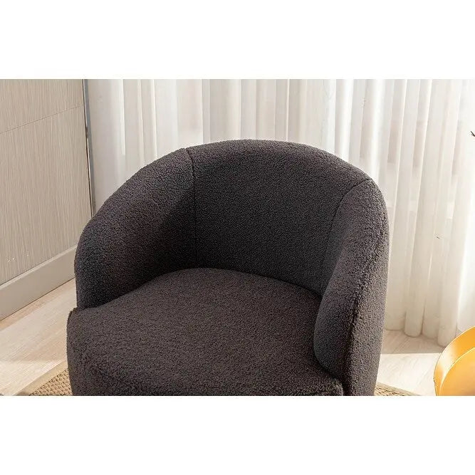 Teddy Fabric Swivel Accent Armchair Barrel Chair