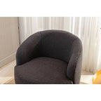Teddy Fabric Swivel Accent Armchair Barrel Chair