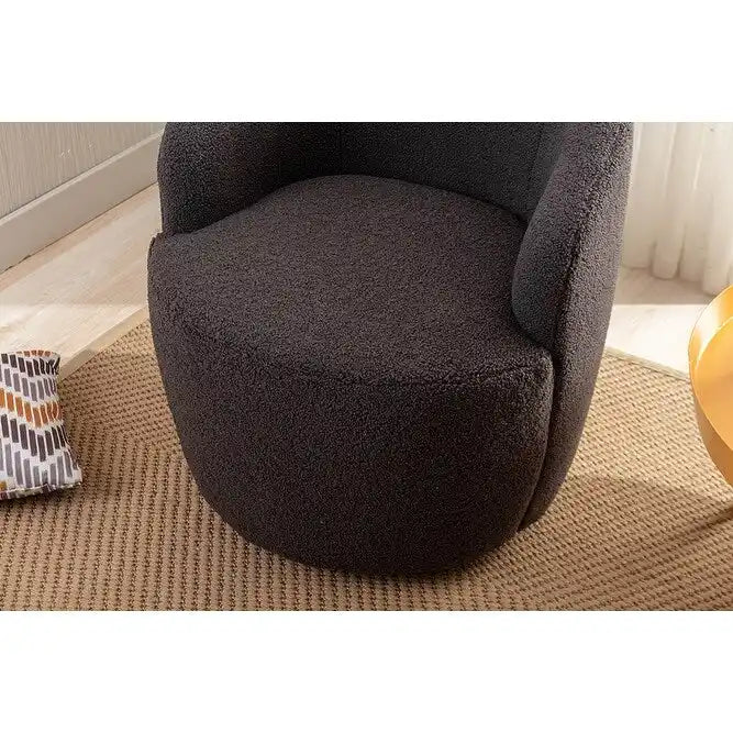 Teddy Fabric Swivel Accent Armchair Barrel Chair