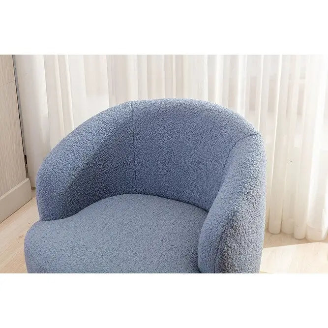 Teddy Fabric Swivel Accent Armchair Barrel Chair