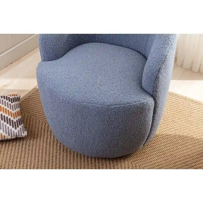 Teddy Fabric Swivel Accent Armchair Barrel Chair