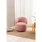 Teddy Fabric Swivel Accent Armchair Barrel Chair