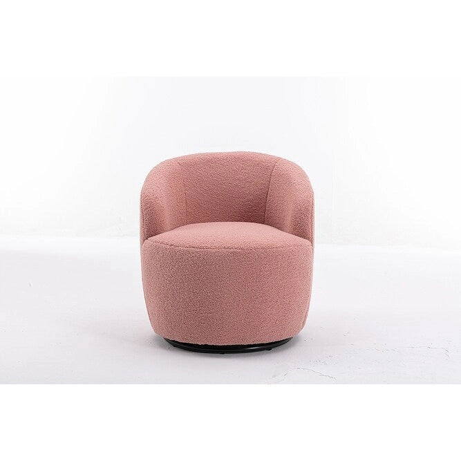 Teddy Fabric Swivel Accent Armchair Barrel Chair