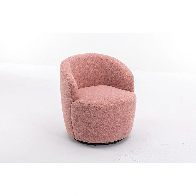 Teddy Fabric Swivel Accent Armchair Barrel Chair