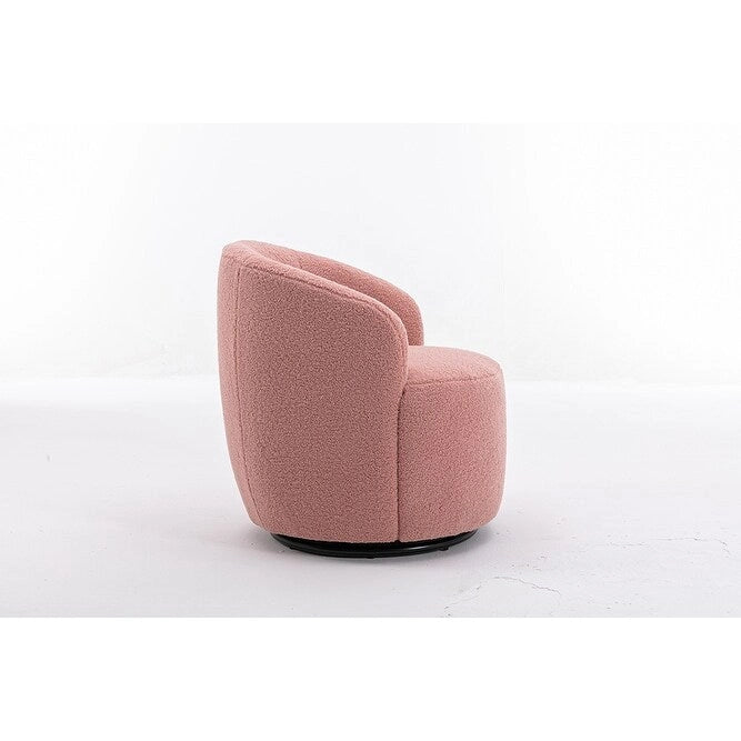 Teddy Fabric Swivel Accent Armchair Barrel Chair