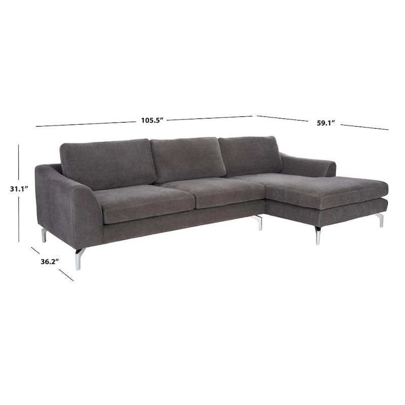 Couture Nicholsen Anthracite Grey Velvet Sofa