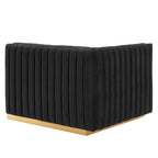 Conjure Channel Tufted Performance Velvet Left-Arm Chair