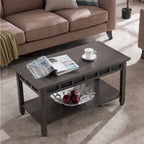 Leick Home Rustic Slate One Shelf Coffee Table