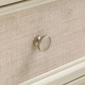 Thea White Finish Beige Linen Drawer Face Dresser by iNSPIRE Q Classic