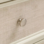Thea White Finish Beige Linen Drawer Face Dresser by iNSPIRE Q Classic