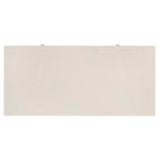 White Finish Beige Linen Drawer Face Dresser