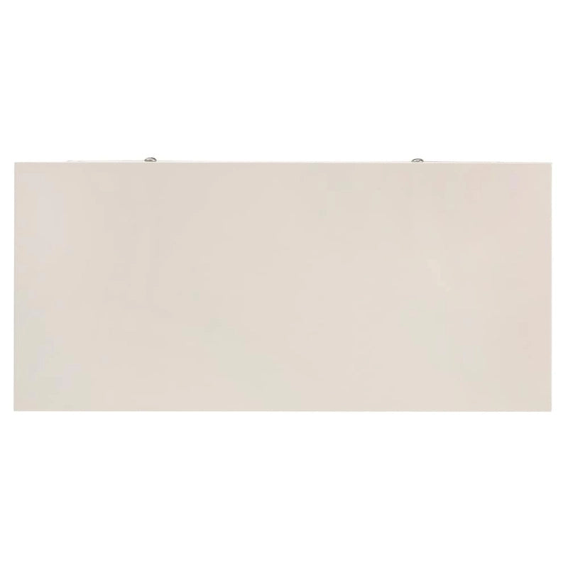 White Finish Beige Linen Drawer Face Dresser