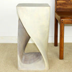 Original Wood Twist Stool 12 X 12 X 23 In High Grey Oil - 12 x 12 x 23