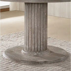 Spring Mount Wood Pedestal Dining Table in Reclaimed Grey