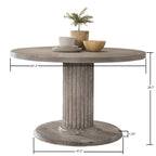 Spring Mount Wood Pedestal Dining Table in Reclaimed Grey