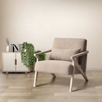 Accent Armchair Solid Hardwood Upholstered